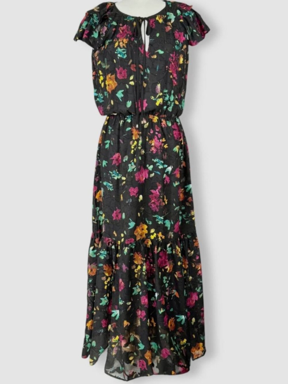 Wedding Season! ECI New York Black Floral Dress